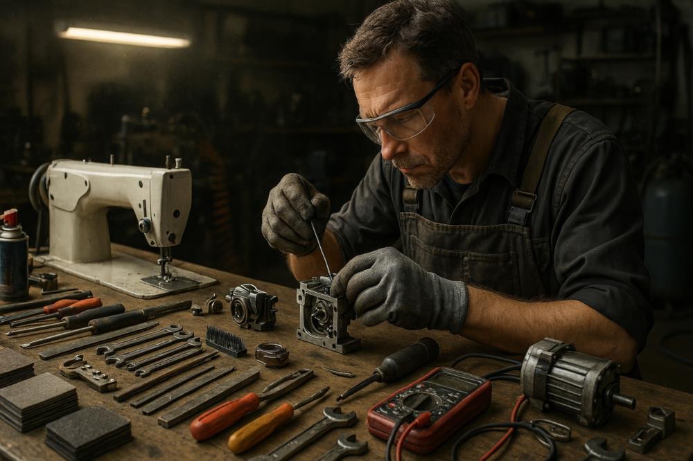 راهنمای کامل ابزارهای تعمیرگاه چرخ خیاطی | لیست و کاربرد تخصصی